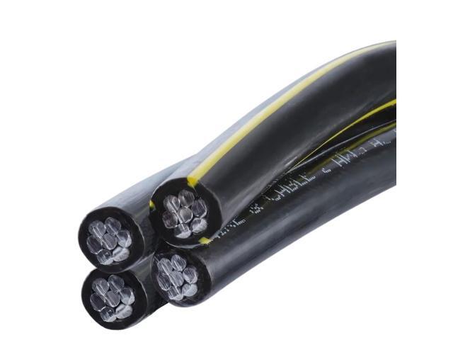 NASSAU ELECTRICAL SUPPLY 150' Aluminum URD Dyke 2-2-2-4 Cable Direct Burial Quadruplex Secondary Wire