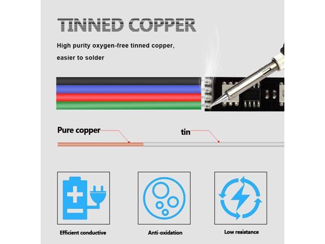 LEADTOPS 100ft(30m) 22AWG 4pin LED RGB Extension Cable Electrical Wire 22 Gauge 4 Conductor Wire Line Cord for RGB LED Strip 5050 3528