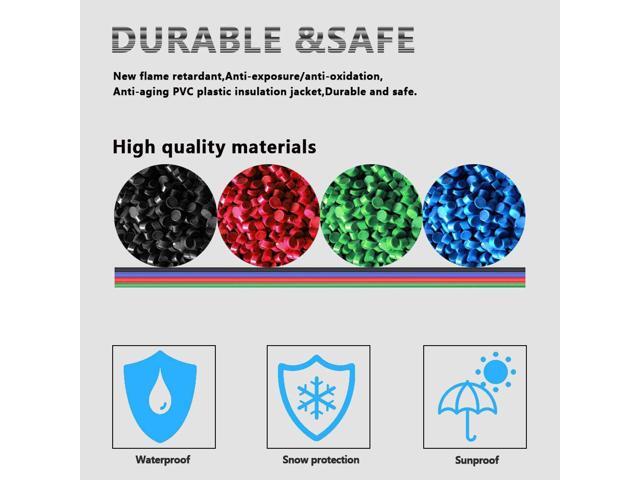 LEADTOPS 100ft(30m) 22AWG 4pin LED RGB Extension Cable Electrical Wire 22 Gauge 4 Conductor Wire Line Cord for RGB LED Strip 5050 3528