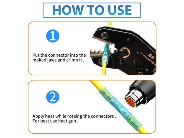 Heat Shrink Butt Connectors Kit - Waterproof Electrical Splice Crimp Terminal for Automotive Wiring - Marine Grade Heat Shrink Wire Connectors Set...