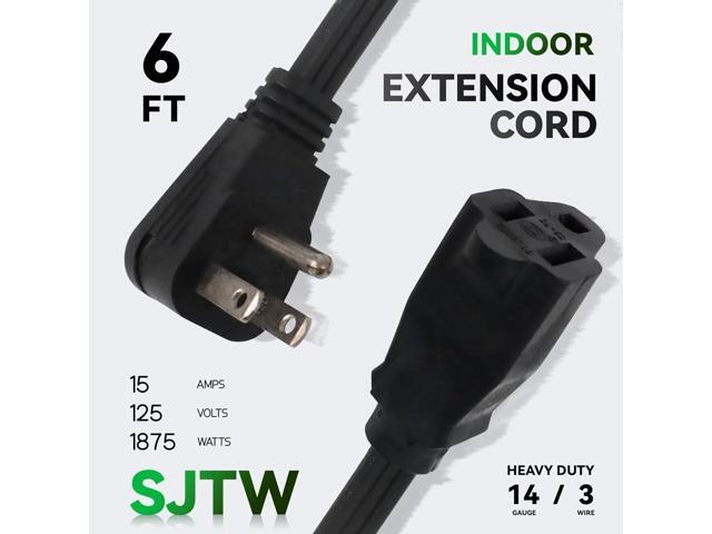 EP 6 Ft Heavy Duty Appliance Extension Cord - 14 Gauge 3 Prong Grounded Cable Wire, Ideal for Air Conditioners, Refrigerators, Microwaves, Washing...