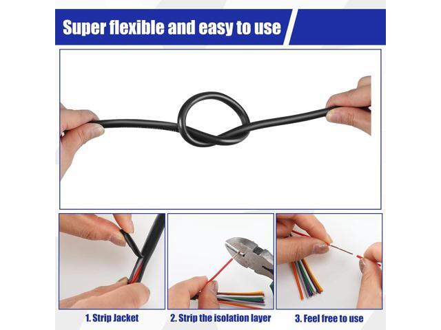 Hoolerry Solid Sprinkler System Wire 18 Gauge Irrigation Wire with UV Resistant PVC Jacket Sprinkler Cable for Underground Irrigation Field Central...
