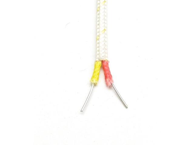 K-Type Thermocouple Wire AWG 24 Solid w. High Temperature Fiberglass Insulation up to 700 Degree C or 1300 F - 10 Yard roll