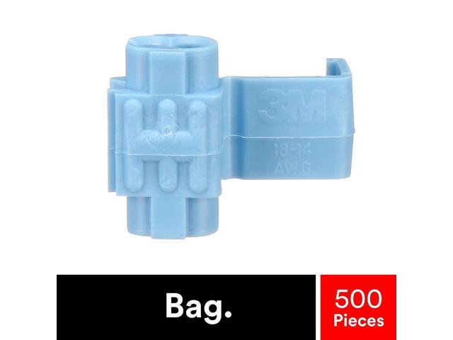 3M Electrical IDC 560-BULK, Double Run or Tap, Flame Retardant, Light Blue, 1816 AWG (Solid/Stranded), 14 AWG (Stranded), (Pack of 500)