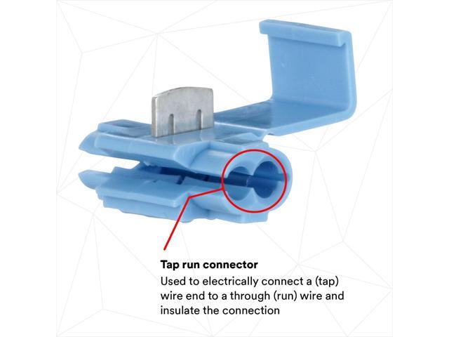 3M Electrical IDC 560-BULK, Double Run or Tap, Flame Retardant, Light Blue, 1816 AWG (Solid/Stranded), 14 AWG (Stranded), (Pack of 500)