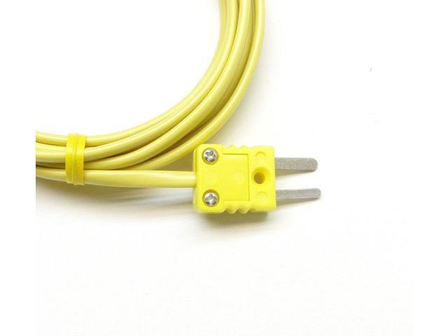 K-Type Thermocouple Extension Cable Wire with Miniature Mini Type K Thermocouple Connectors 6 ft (= 2 Yard) Long