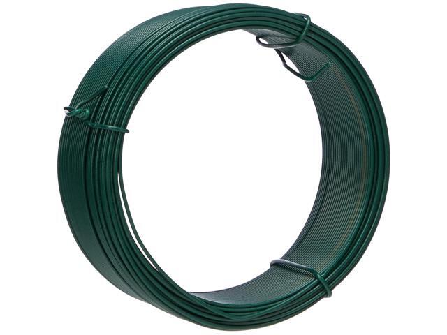 Merriway BH00134 97.5 ft Plastic Coated Garden Wire, 19 Gauge (AWG19) Steel Core