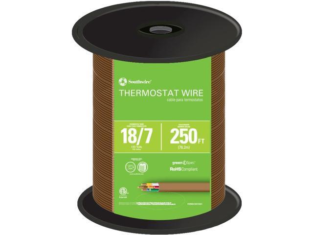 Southwire 64170444 250 ft. 18/7 Brown Solid CU CL2 Thermostat Wire