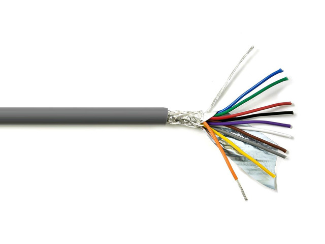 KWANGIL 10C 20AWG AMESB Shielded Cable Wire (UL2464) - Flexible Str TC, PVC Ins, OS+Drain+TC BRD, PVC JKT for CNC Machine, Stepper Motor, VFD...