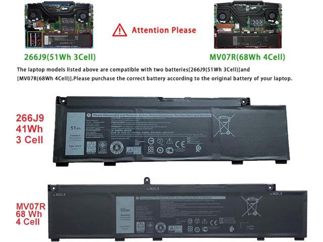 51Wh 266J9 Battery Replacement for Dell G3 15 3590 3500 G5 15 5500 SE 5505 P89F Inspiron 5490 INS 15PR-1545W 1548BR 1645W 1742BR 1742W Series...