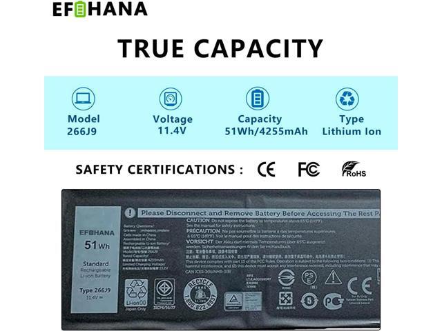 51Wh 266J9 Battery Replacement for Dell G3 15 3590 3500 G5 15 5500 SE 5505 P89F Inspiron 5490 INS 15PR-1545W 1548BR 1645W 1742BR 1742W Series...