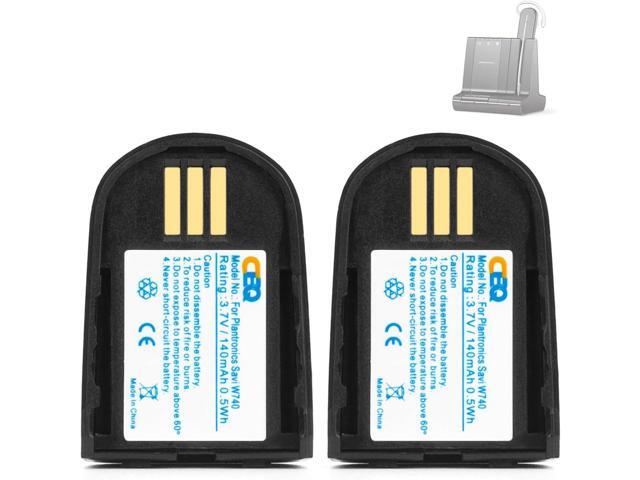 2pcs 82742-01 204755-01 Replacement Battery for Plantronics Savi W740 W745 W720 WH500 W440 W445 W02 CS540XD WH500A W440-M W740-M C054A...