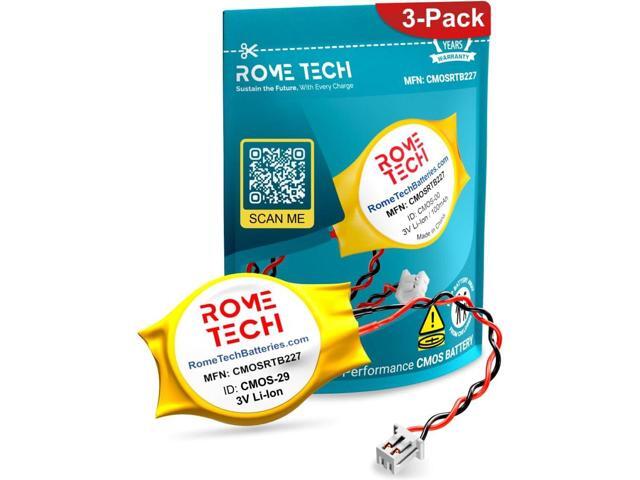 Rome Tech RTC CMOS Battery for Intel NUC, PlayStation PS2, PS3, AsRock AM1H-ITX, H110M-ITX, H270M-ITX/ac, B550M ITX Motherboards - Laptop Backup...