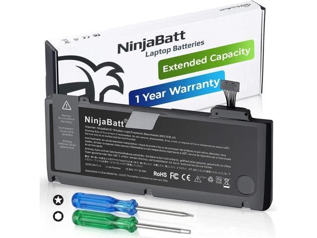 NinjaBatt Battery A1278 A1322 for Apple MacBook Pro 13' [Mid 2012 2010 2009 Early 2011 Late 2011] - Long Lasting [63.5Wh/10.95v]