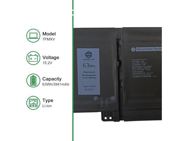 7FMXV CPX-1PP63 63Wh Laptop Battery Replacement for Dell Latitude 5320 7320 7420 7520 P138G P138G001 P139G P139G001 P133G P134G P135G P136G P110F...