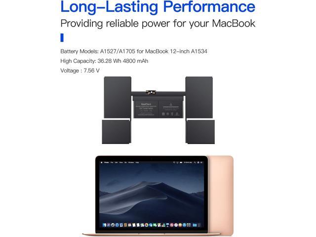 A1534 Battery Replacement for MacBook 12-inch A1534(2015,2016,2017) A1527/A1705 Battery