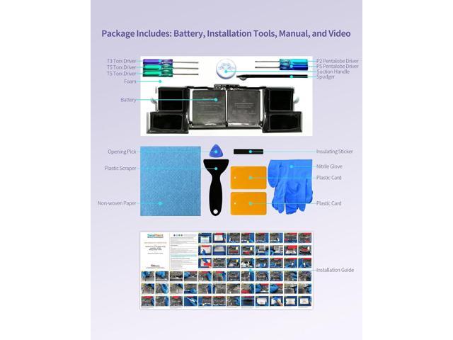 A1990 Battery Replacement for MacBook Pro 15-inch A1990(2018, 2019) A1953 Battery