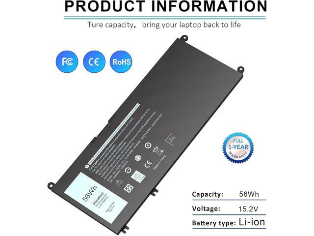 33YDH laptop Battery replacement for Dell Inspiron 17 7000 7786 7779 7773 7778 G3 G5 G7 3579 3779 5587 7588 15 7577 Latitude 13 3380 14 3490 15...