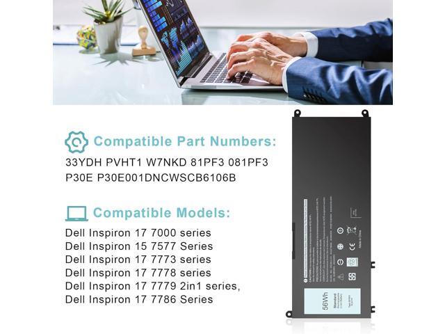 33YDH laptop Battery replacement for Dell Inspiron 17 7000 7786 7779 7773 7778 G3 G5 G7 3579 3779 5587 7588 15 7577 Latitude 13 3380 14 3490 15...