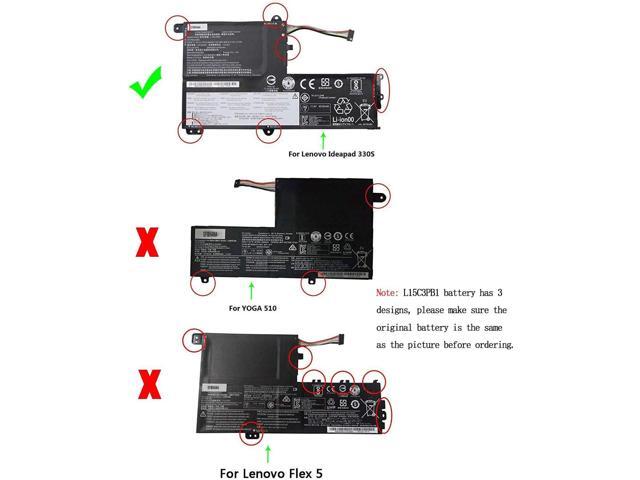 L15C3PB1 Laptop Battery Replacement for Lenovo Ideapad 330S 330S-14IKB 330S-14AST 330S-15ARR 330S-15AST 330S-15IKB GTX1050 Series Notebook...