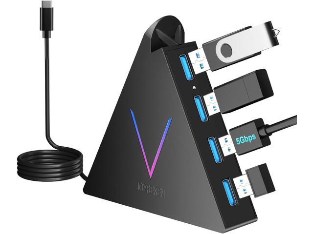 USB C Hub 4 Ports JoyReken,USBC to USB Hub with 2FT Extended Cable,Type C to USB Adapter for MacBook Pro/Mini,iMac,Surface,Gaming Laptops,PS5,Flash...