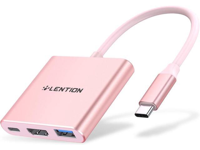 LENTION USB C to HDMI Adapter, USB C 3.0 Hub with 4K HDMI to USB C Adapter HDMI Converter with 100W Charging Compatible with MacBook Pro 2025-2016,...