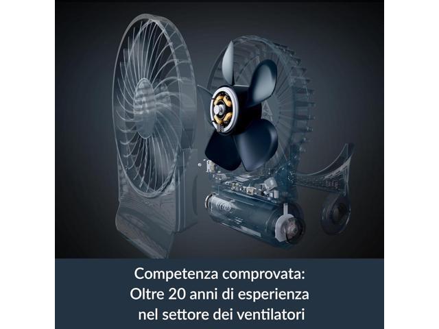 ARCTIC Summair 2Go (Black) - Rechargeable Powerful Handheld Fan with Stand, Infinitely Variable Speed, 4-77h Running Time, USB-C Connection (incl....