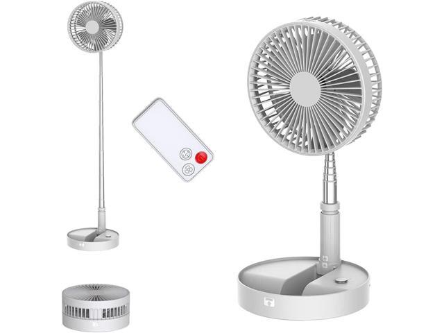 UN UNITEDTIME Desk and table fan, Foldable Fans Portable Travel Fan Battery Operated or USB Powered,Adjustable Height,My Foldaway fan with remote...