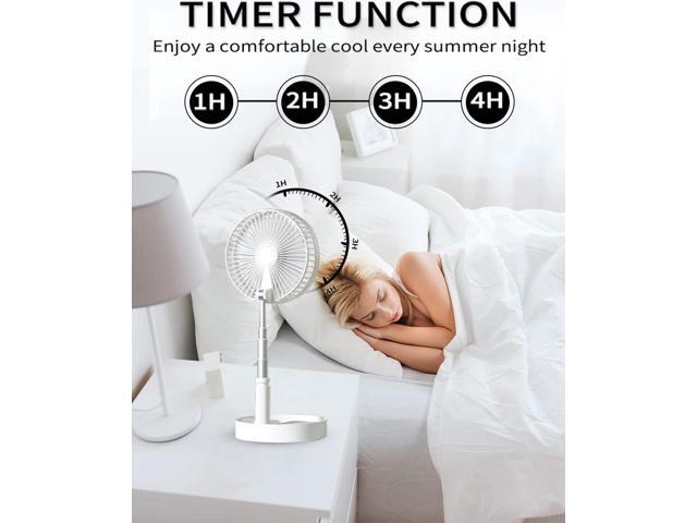 UN UNITEDTIME Desk and table fan, Foldable Fans Portable Travel Fan Battery Operated or USB Powered,Adjustable Height,My Foldaway fan with remote...