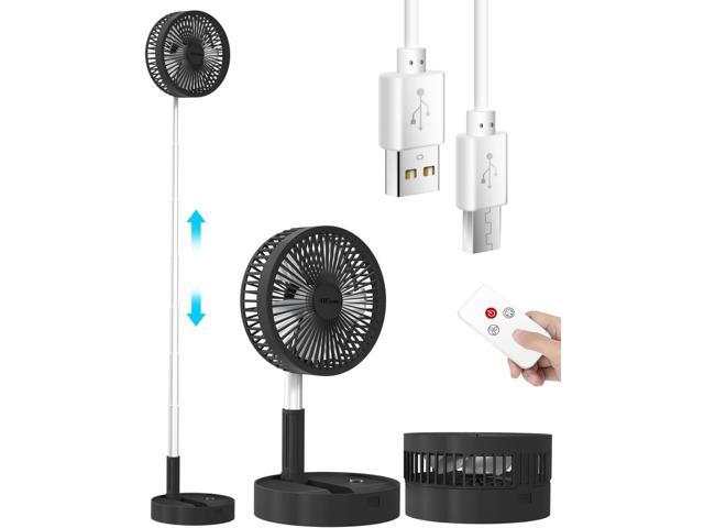 AICase Stand Fan,Folding Portable Telescopic Floor/USB Desk Fan with 7200mAh Rechargeable Battery,4 Speeds Super Quiet Adjustable Height and Head...