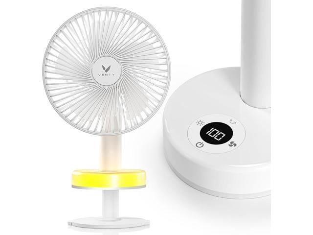VENTY Portable Clip Fan - Rechargeable 10-Hour Battery Portable Fan - 360° Rotation & 90° Tilt - Stroller Fan, Desk Fan or Bedside Fan -...