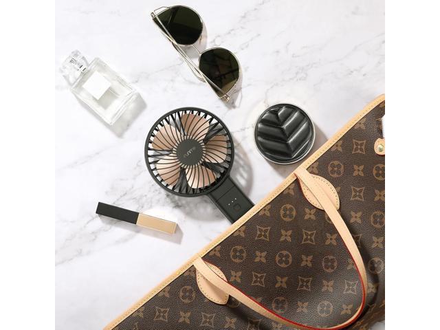 Handheld Fan, Funme Hand Fan 5000 Battery Quiet Strong Wind [20 Hour/4 Speeds/Unique One Touch Power Off/Easy Clean] Foldable Powerful Cooling...
