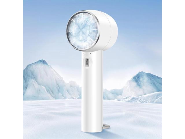 Handheld Portable Turbo Fan with Cold Compress, High-Speed 2 in 1 Hand Held & Desk Fan, 4200mAh Battery Rechargeable Mini Personal Travel Fan for...