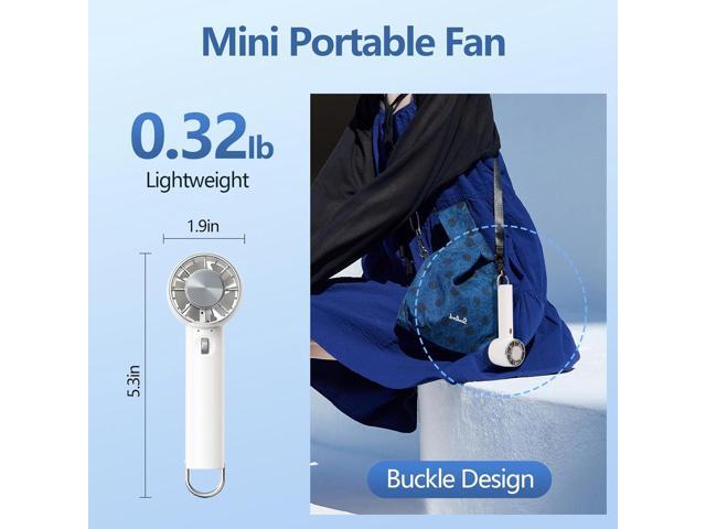 Handheld Portable Turbo Fan with Cold Compress, High-Speed 2 in 1 Hand Held & Desk Fan, 4200mAh Battery Rechargeable Mini Personal Travel Fan for...