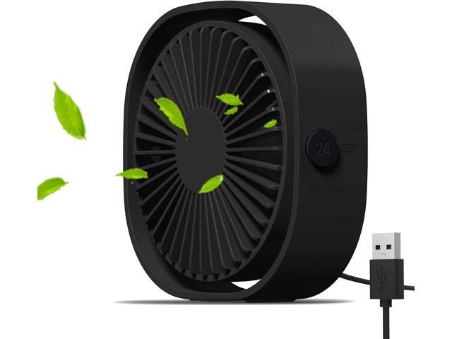 Simpeak Small USB Fan Small Quiet Portable USB Powered ONLY (No Battery), Cooling 3 Speed Setting 360° Adjustable Swivel Desktop Personal Fan for...