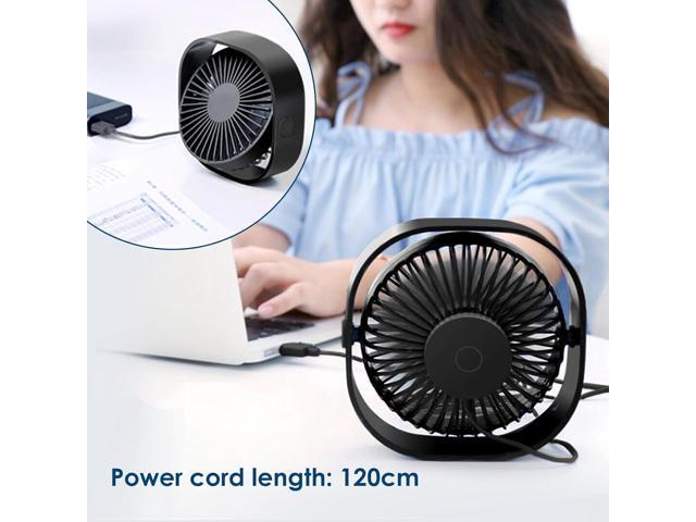 Simpeak Small USB Fan Small Quiet Portable USB Powered ONLY (No Battery), Cooling 3 Speed Setting 360° Adjustable Swivel Desktop Personal Fan for...