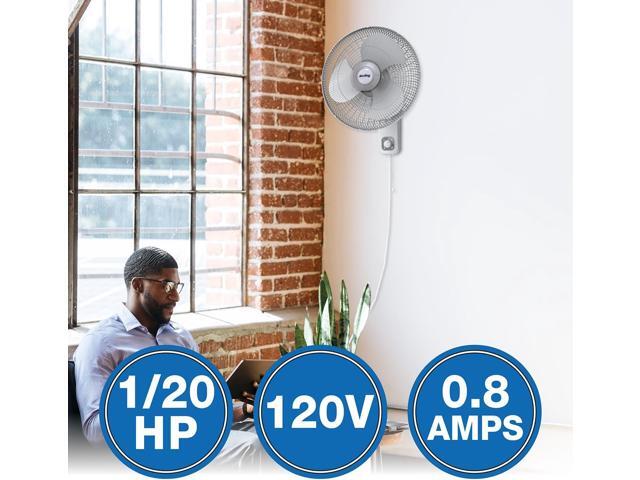 Air King 9016 Commercial Grade Oscillating Wall Mount Fan, 16-Inch