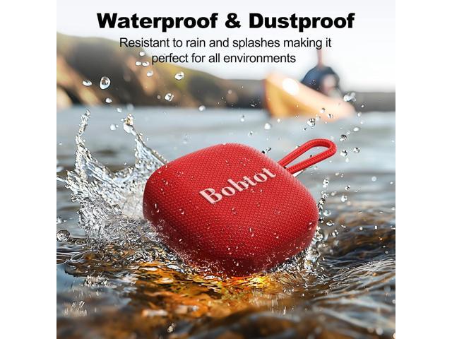 Bobtot Portable Bluetooth Speakers Wireless - IPX7 Waterproof Shower Speaker with 16 Hours Playtime, Loud Stereo Sound, TWS, Built-in Mic, Mini...