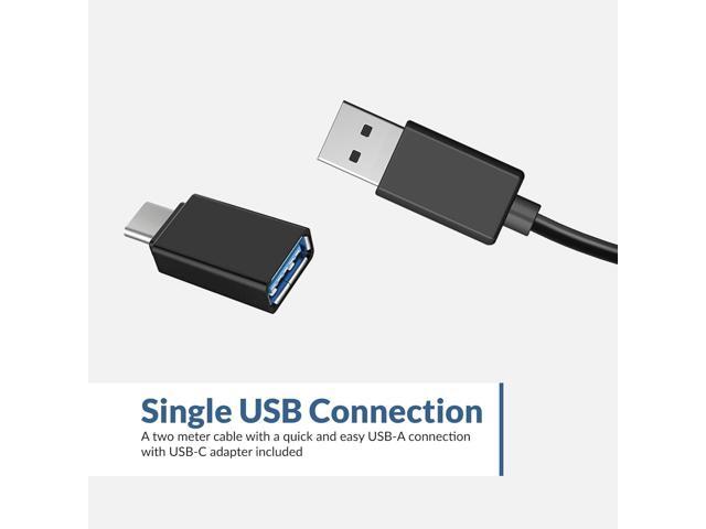 Cyber Acoustics USB Speaker Bar (CA-2890) Stereo USB Powered Speaker, Easily Clamps to Monitor, Convenient Controls