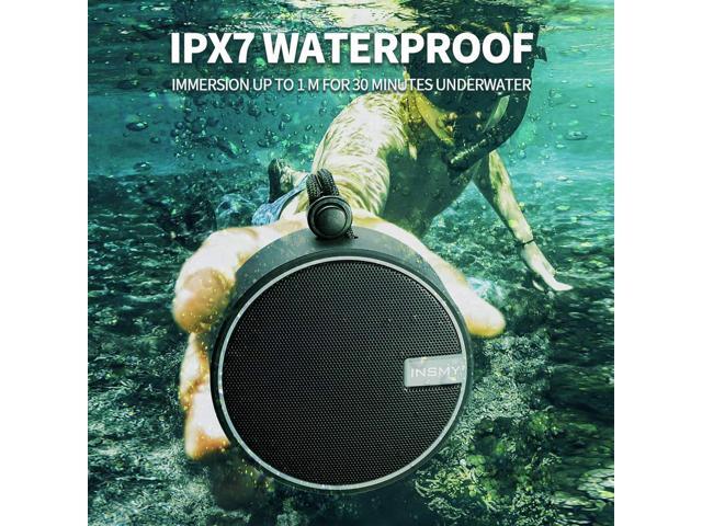 INSMY C12 IPX7 Waterproof Shower Bluetooth Speaker, Portable Small Speaker, Speakers Bluetooth Wireless Loud Clear Sound Support TF Card Suction...