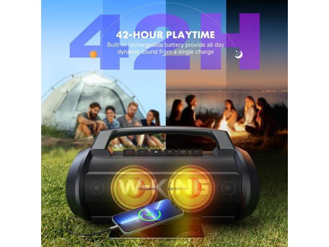 W-KING Portable Speakers Bluetooth Wireless, 120W Max Loudest Bluetooth Speaker, IPX6 Waterproof Outdoor Speaker with 70W Deep...