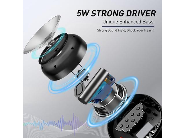 Shower Radio Speaker with Bluetooth 5.0, AGPTEK Waterproof Wireless Bathroom FM with Suction Cup 12H Long Playback Time, Lanyard, LCD Screen...