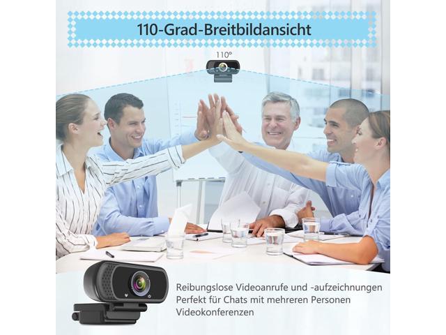 ToLuLu 1080P Webcam with Microphone, HD Webcam Web Camera with Tripod Stand, Widescreen USB Computer Camera, Streaming Mic Web cam for Online...
