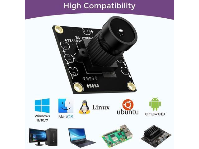 innomaker 1080P USB 2.0 UVC Camera (130° Wide Angle) Plug & Play for PC, All Raspberry Pi, Jetson Nano, Support Windows, Linux, Mac OS, Android