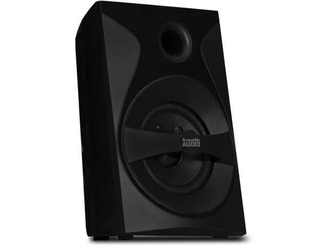 Goldwood Bluetooth 5.1 Surround Sound Home Theater Speaker System with LED Display, FM Tuner, USB/SD Inputs - 6-Piece Set with Remote Control, Black