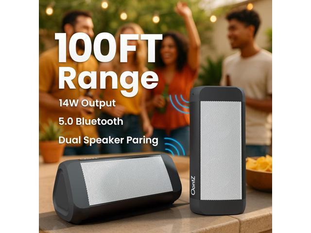 OontZ Ultra Portable Bluetooth Speaker 5.0 - IPX7 Waterproof, 14W Enhanced Sound, 20-Hr Battery, 100ft Wireless Range, Deep Bass and Clear Audio,...