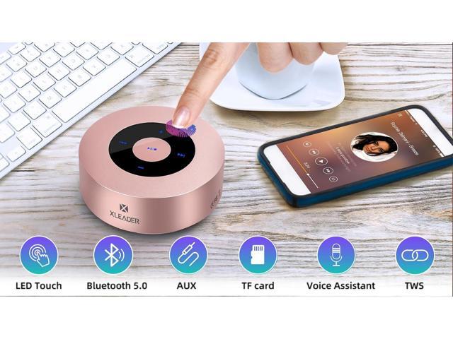 XLEADER Mini Bluetooth Speaker (Travel Case Provided) HD Sound & Rich Bass, Touch Design, 12-15H Playtime, Support Aux Input, Micro SD, Mic, for...