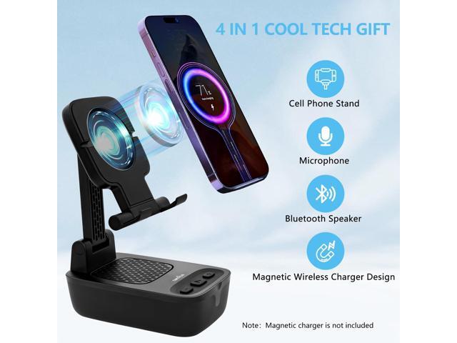 comiso Birthday Gifts for Men Women, IPX7 Waterproof Cell Phone Stand with Speaker, Phone Holder Bluetooth Speaker with HD Stereo Sound &...