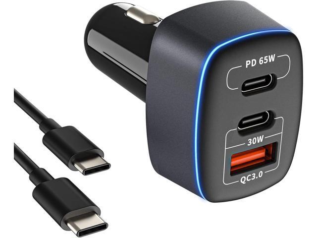 USB C Car Charger 95W, 3-Port PD 65W PPS 55W QC3.0 30W Fast Car Charger for iPhone 14/13/12/11 Pro Max, Samsung Galaxy, Google Pixel,...