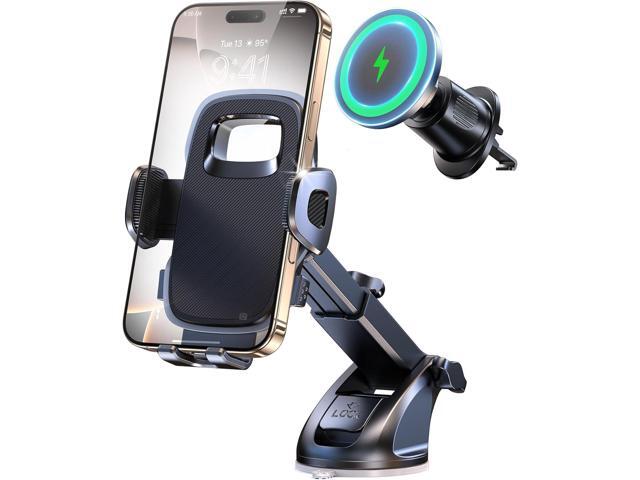New 2025 Vacuum Magnetic Phone Suction Holder, 15W Wireless Charger for MagSafe Car Mount & Dashboard Windshield Vent Holder, All-Weather Suction...